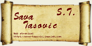 Sava Tašović vizit kartica
